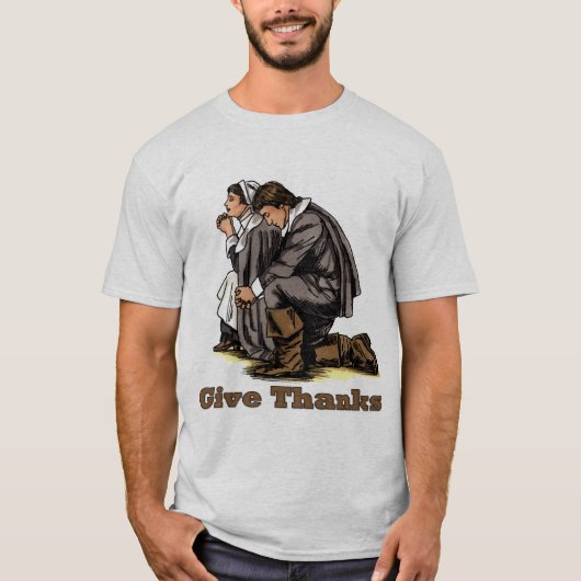Pilgrims beten T-Shirt (Vorderseite)