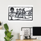 Pilgrims Set segeln auf der Mayflower Poster (Heimbüro)