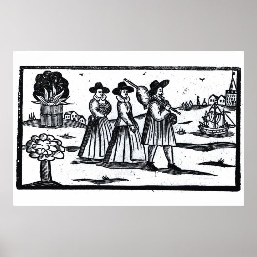 Pilgrims Set segeln auf der Mayflower Poster (Vorne)
