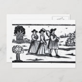 Pilgrims Set segeln auf der Mayflower Postkarte (Vorne/Hinten)