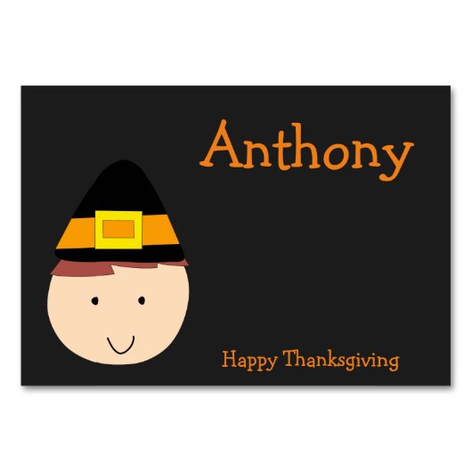 Pilgris für die schwarzen benutzerdefinierten Ernt Tischnummer (Rückseite)