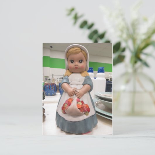 Pilgrom Girl Postkarte (Stehend Vorderseite)