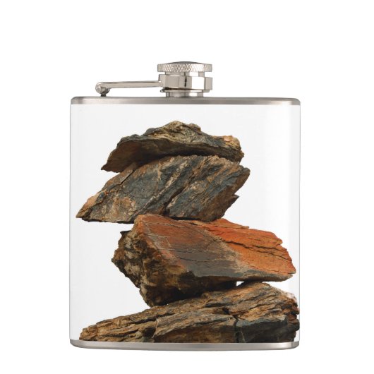 Piling Rocks Flachmann (Vorderseite)