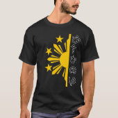 Pilipinas in Baybayin mit Half Sun und Stars Fili T-Shirt (Vorderseite)