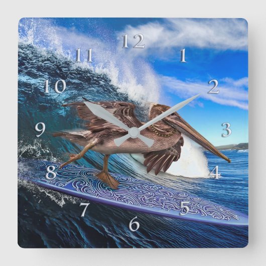 PILISCH-BARREL-RIDER-ÜBERSICHT QUADRATISCHE WANDUHR (Vorderseite)