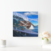 PILISCH-BARREL-RIDER-ÜBERSICHT QUADRATISCHE WANDUHR (Zuhause)