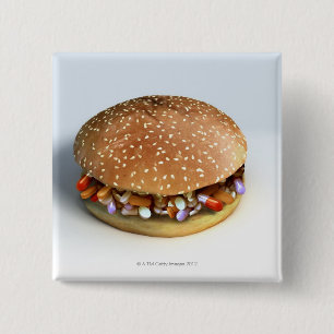 Pill Burger Button
