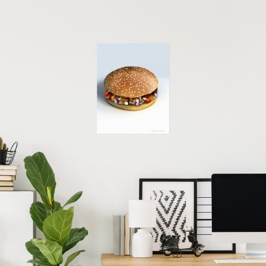 Pill Burger Poster (Heimbüro)