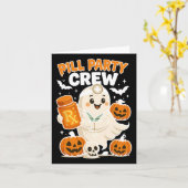 Pill Party Crew Pharmacy Tech Ghost Nurse Pumpkin Karte (Gelbe Blume)