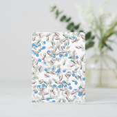 Pill Sprinkles Muster Postkarte (Stehend Vorderseite)