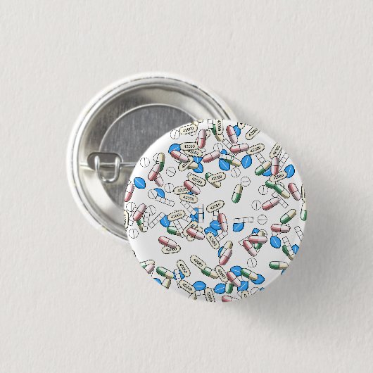 Pill Sprinkles Pattern Button (Vorne & Hinten)