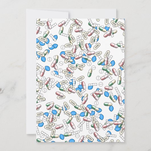 Pill Sprinkles Pattern Einladung (Vorderseite)