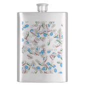 Pill Sprinkles Pattern Flachmann (Vorderseite)