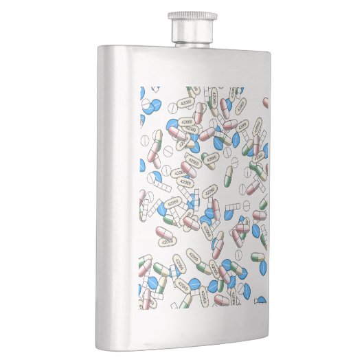 Pill Sprinkles Pattern Flachmann (Rechts)