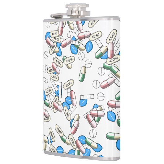 Pill Sprinkles Pattern Flachmann (Links)