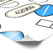 Pill Sprinkles Pattern Fotodruck (Ecke)