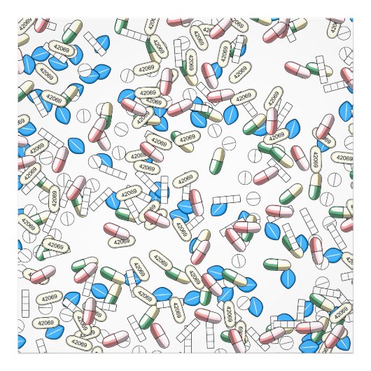 Pill Sprinkles Pattern Fotodruck (Vorne)