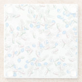 Pill Sprinkles Pattern Glasuntersetzer (Rückseite)