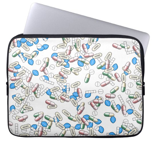 Pill Sprinkles Pattern Laptopschutzhülle (Vorderseite)