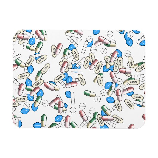 Pill Sprinkles Pattern Magnet (Horizontal)