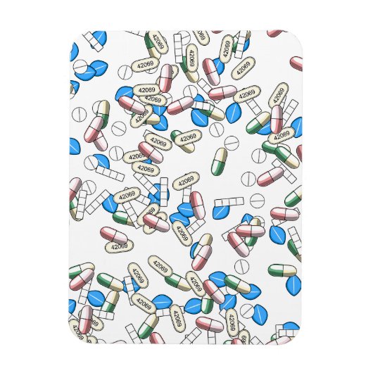 Pill Sprinkles Pattern Magnet (Vertikal)