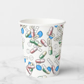 Pill Sprinkles Pattern Pappbecher (Rückseite)