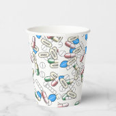 Pill Sprinkles Pattern Pappbecher (Rechts)