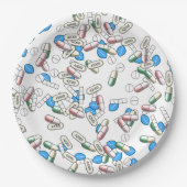 Pill Sprinkles Pattern Pappteller (Vorderseite)