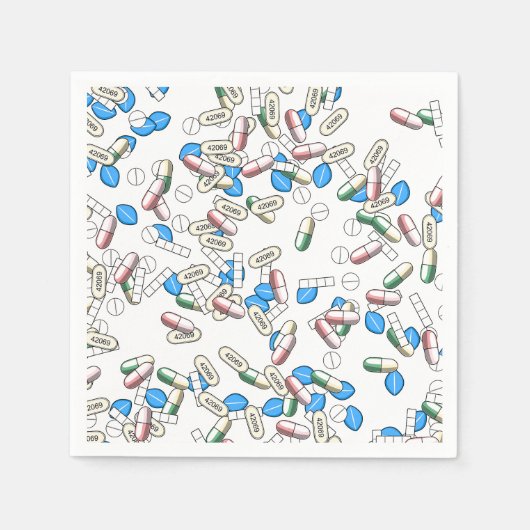 Pill Sprinkles Pattern Serviette (Vorderseite)
