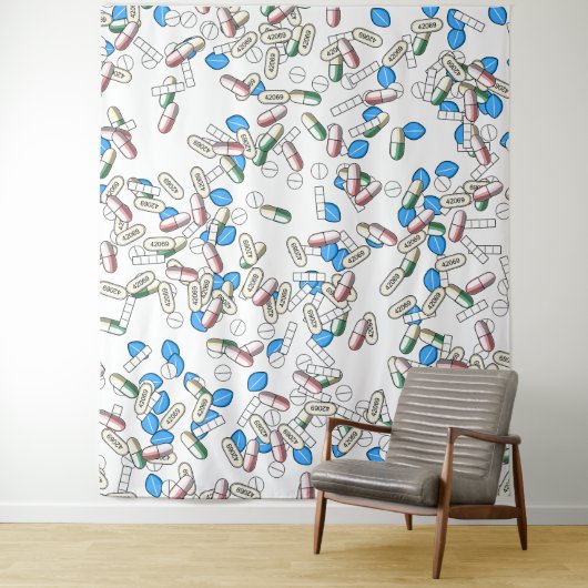 Pill Sprinkles Pattern Wandteppich (Beispiel)