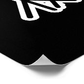 Pill the Beat Funny Medicine Music Pun Dark BG Poster (Ecke)