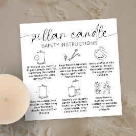 Pillar Candle Care Danke Karte Elegant Black