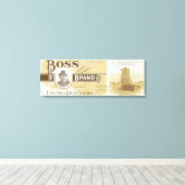 Pillar Rock, Washington - Boss-Lachs-Label Leinwanddruck (Insitu (Holzboden))