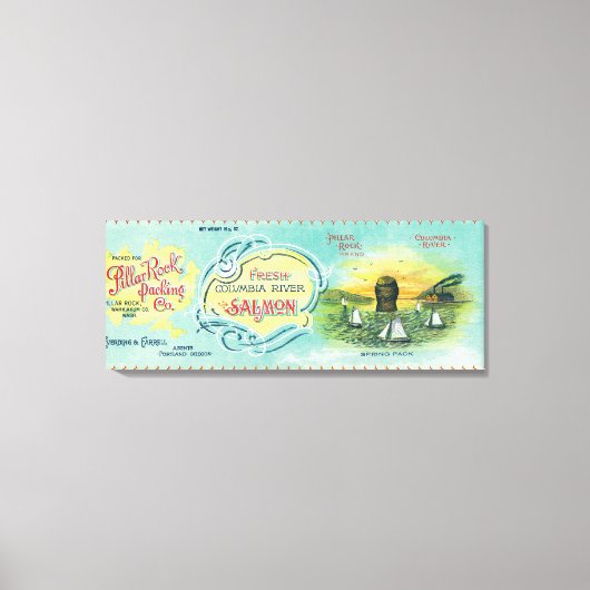 Pillar Rock, Washington - Pillar Rock Salmon Leinwanddruck (Vorderseite)