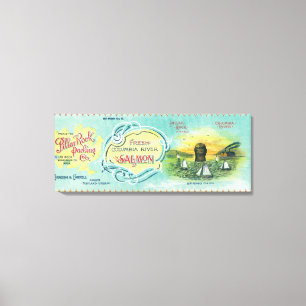 Pillar Rock, Washington - Pillar Rock Salmon Leinwanddruck