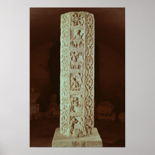 Pillar showing the months August to December Poster