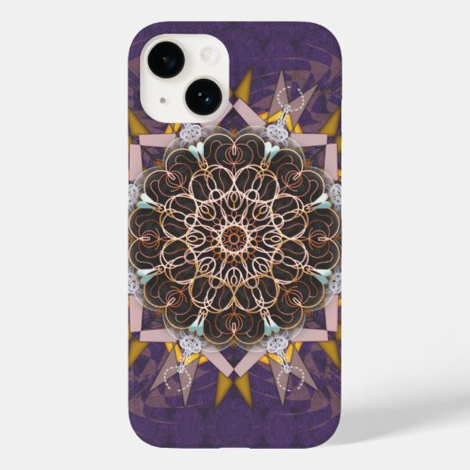 Pillared Thread Tie-In Purpura iPhone 14 Case (Rückseite)