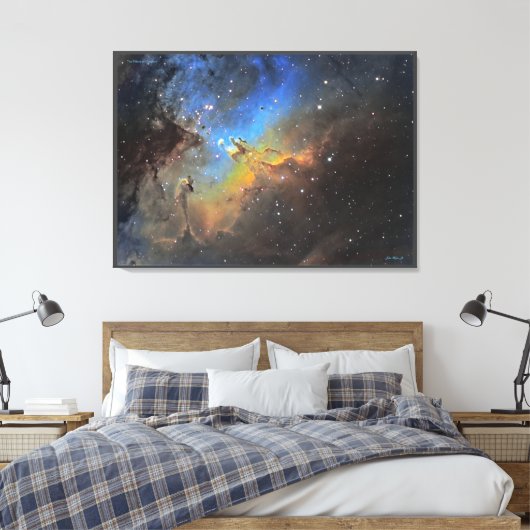 Pillars of Creation - Distinguished Canvas Print Leinwanddruck (Insitu (Schlafzimmer))