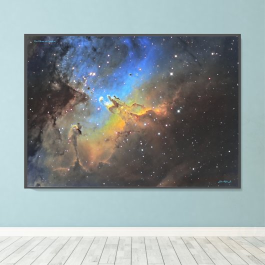 Pillars of Creation - Distinguished Canvas Print Leinwanddruck (Insitu (Holzboden))