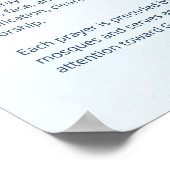 Pillars of Islam - Salah (Prayer) Blue Poster (Ecke)