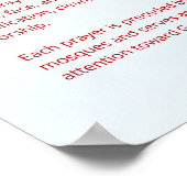 Pillars of Islam - Salah (Prayer) Red Poster (Ecke)