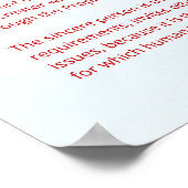 Pillars of Islam - Shahada (Faith) Red Poster (Ecke)