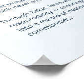 Pillars of Islam - Zakat (Charity) Blue Poster (Ecke)