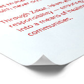 Pillars of Islam - Zakat (Charity) Red Poster (Ecke)