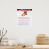 Pillars of Islam - Zakat (Charity) Red Poster (Küche)