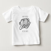 Pillbuls von Hand gezeichnetes Foto Hundestift Pos Baby T-shirt (Vorderseite)