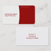 Pille geformt visitenkarte (Vorne/Hinten)