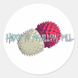 Pille schwer zu schlucken runder aufkleber