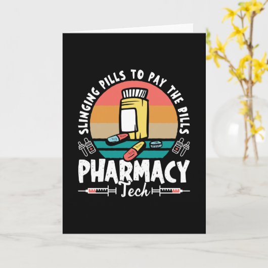 Pillen Apotheker Geschenk des Apothekers Karte (Gelbe Blume)