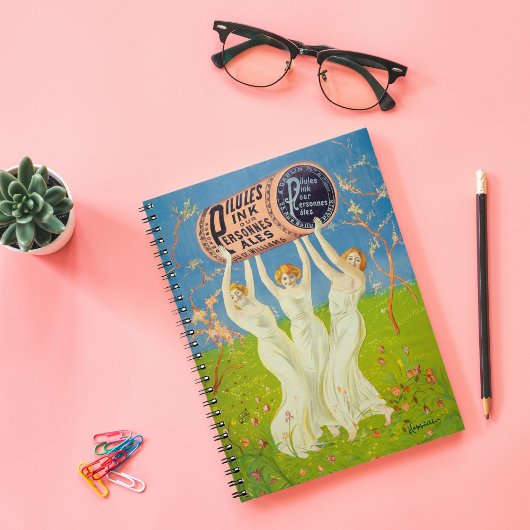 Pillen für blassende Menschen | Leonetto Cappiello Notizblock